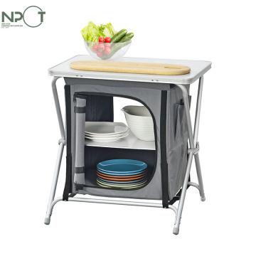 2022 New Trending Aluminum Camping cupboard,folding kitchen cabinet table for Picnic BBQ Cooking
